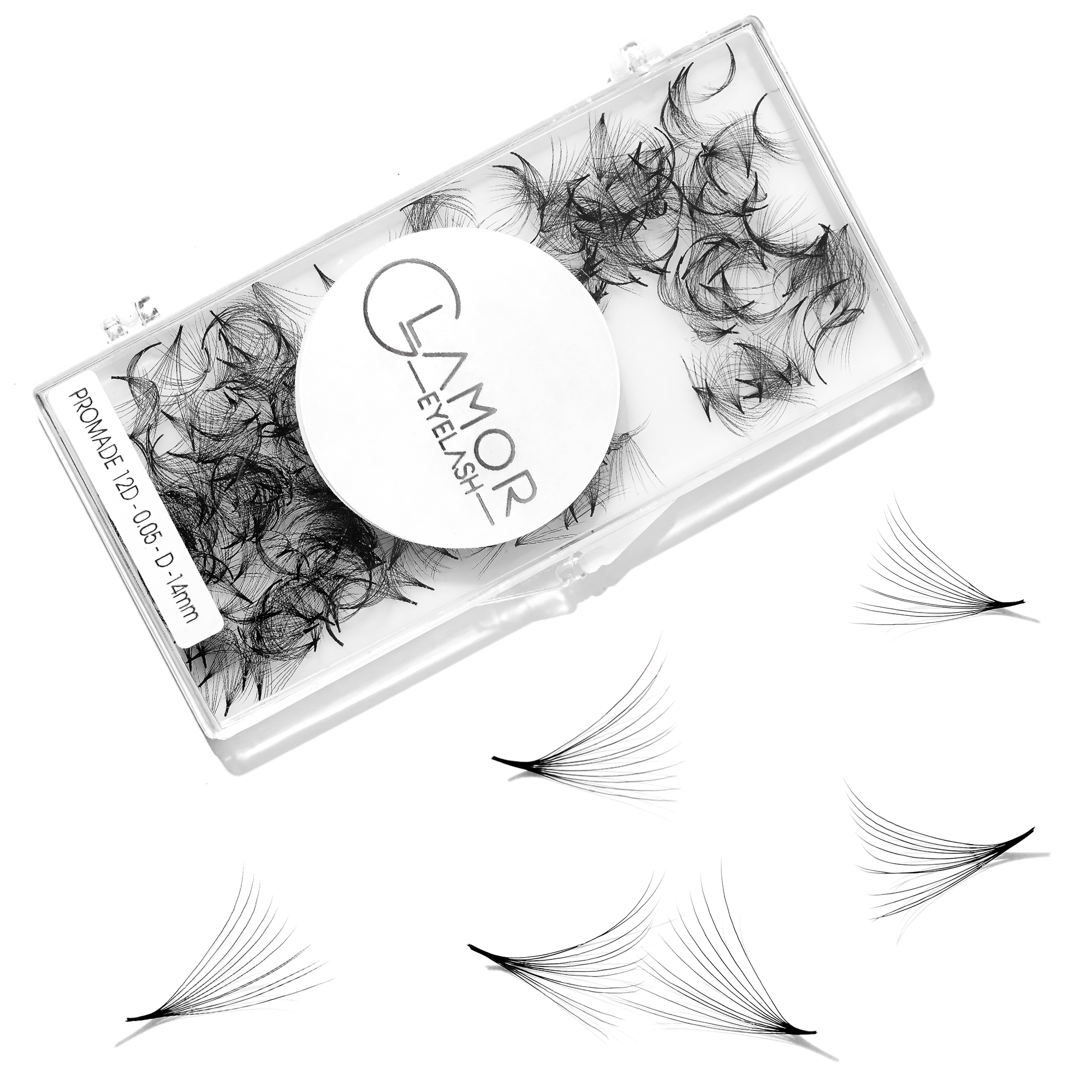 Promade fans loose 12D 0.03 | 500 fans - GlamorEyelash